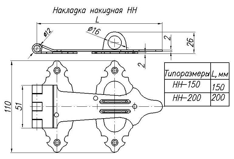 Н.Новгород накладка накидная НН-200-SL черный матовый (20)