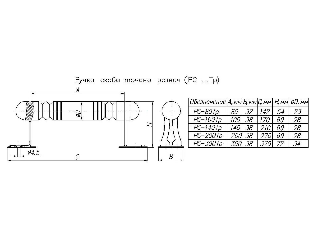 Н.Новгород РС-140 ТР Ручка-скоба (50)